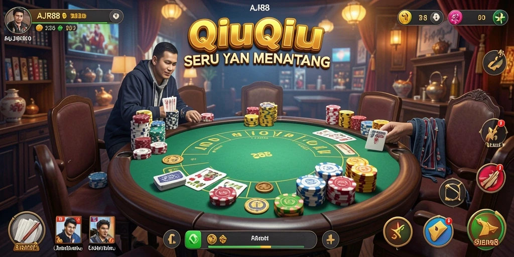 Tampilan gameplay QiuQiu yang menantang dan seru.
