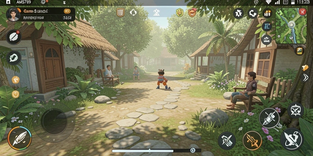 Tampilan gameplay AMS789 yang ceria dan penuh tantangan.