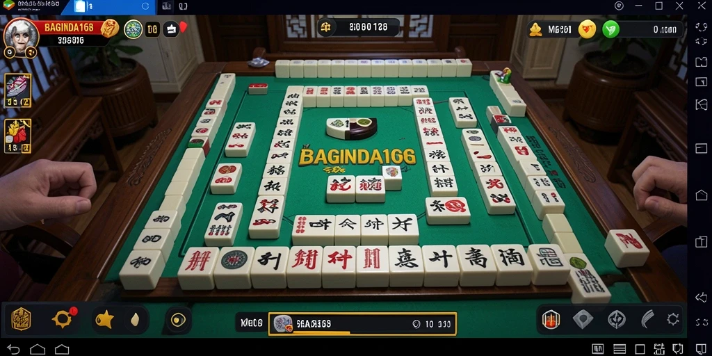Tampilan gameplay BAGINDA168 dengan desain Mahjong yang menarik.