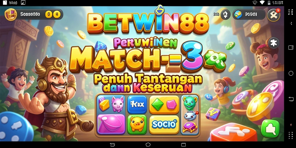 Gameplay seru dari BETWIN88 dengan fitur Match-3 yang menarik.