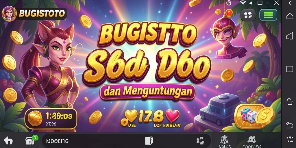 Tampilan gameplay menegangkan di BUGISTOTO dengan berbagai tema slot.