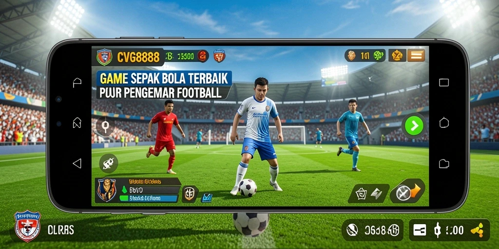 Tampilan gameplay seru di lapangan sepak bola CVG8888.