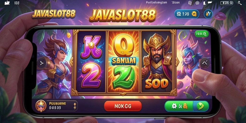 Tampilan menarik dari gameplay petualangan di JAVASLOT88.