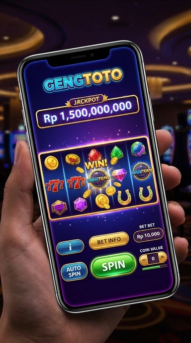 Tampilan layar utama aplikasi gengtoto yang menarik dan interaktif.